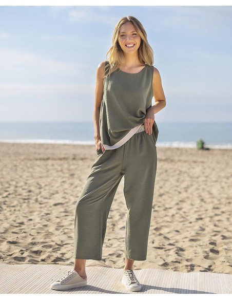 CAMISETA CUELLO REDONDO TIRANTES ANCHOS COLORES LISOS