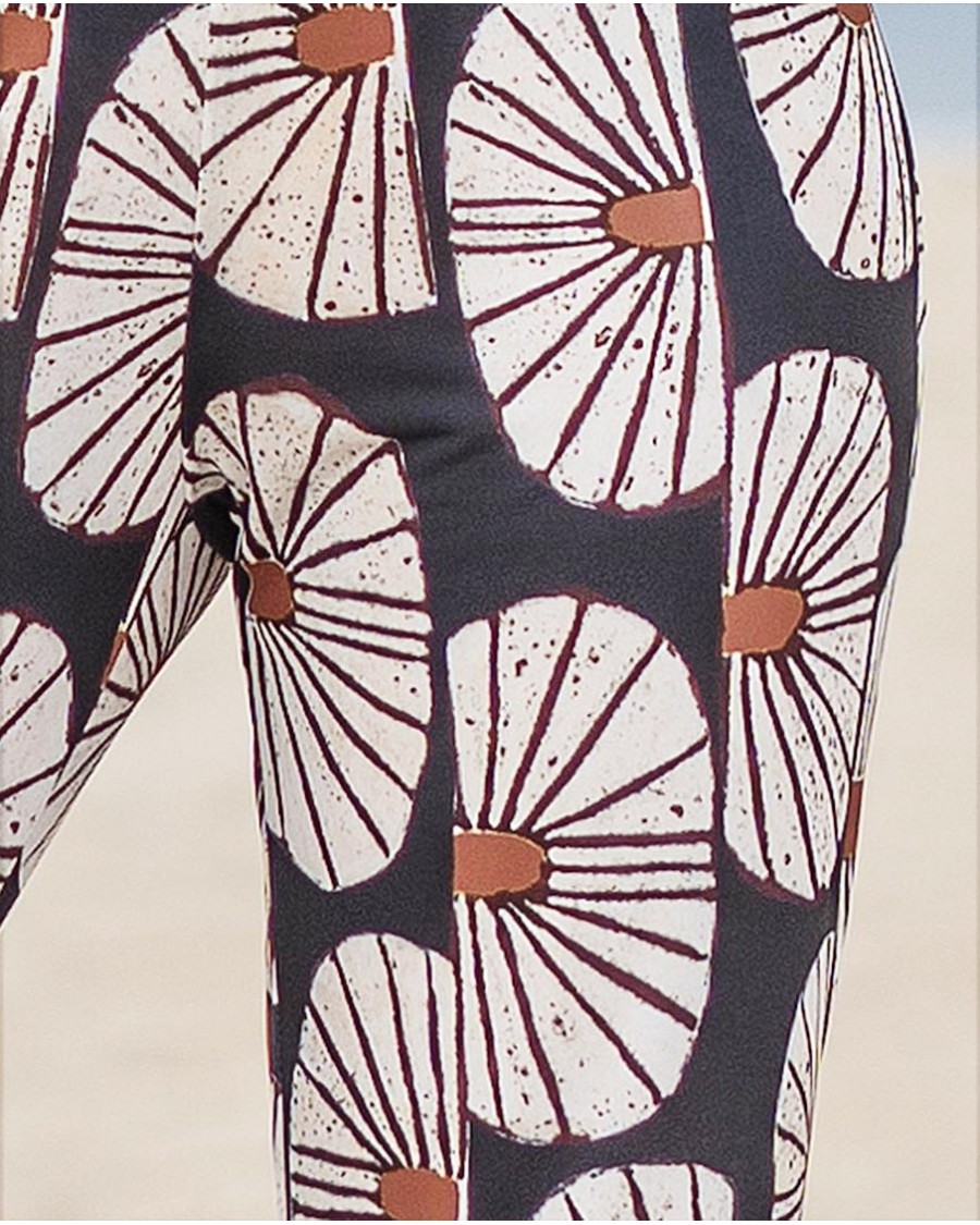 PANTALON LARGO POLIESTER ESTAMPADO CON BOLSILLO