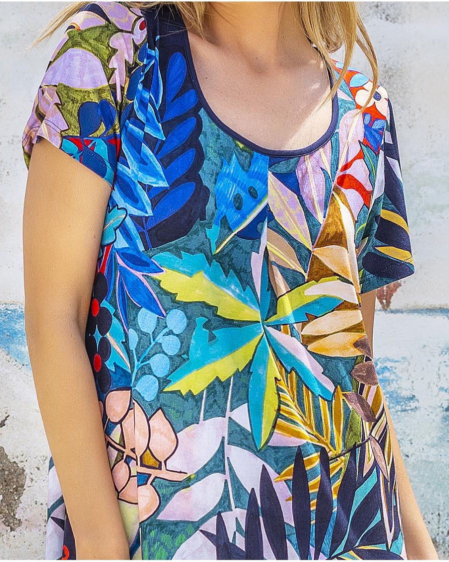 VESTIDO MANGA CORTA ESTAMPADO