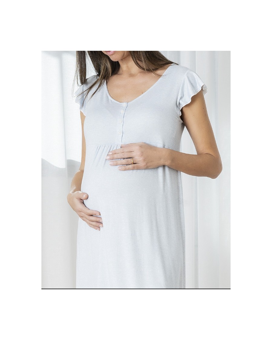 CAMISON MANGA MINI MATERNITY AZUL
