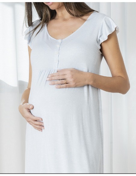 CAMISON MANGA MINI MATERNITY AZUL