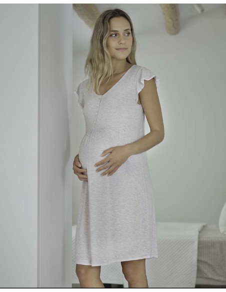 CAMISON MANGA MINI MATERNITY PERLA
