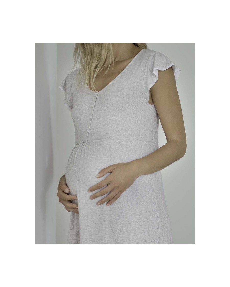 CAMISON MANGA MINI MATERNITY PERLA