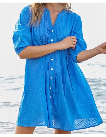 VESTIDO ABIERTO DE TEJIDO DE PLUMETTI