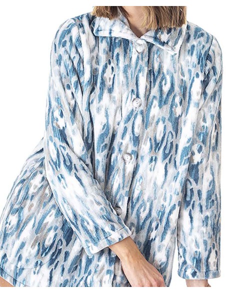 PARKA DE PELO CON ESTAMPADO ABSTRACTO PARKA DE PELO CON ESTAMPADO ABSTRACTO