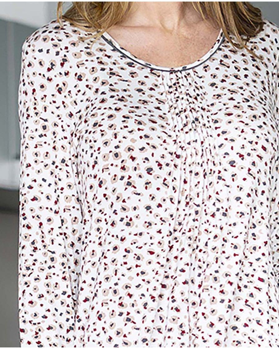 CAMISOLA ESTAMPADA CON TABELLAS EN DELANTERO