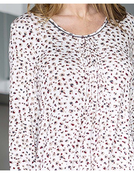 CAMISOLA ESTAMPADA CON TABELLAS EN DELANTERO CAMISOLA ESTAMPADA CON TABELLAS EN DELANTERO