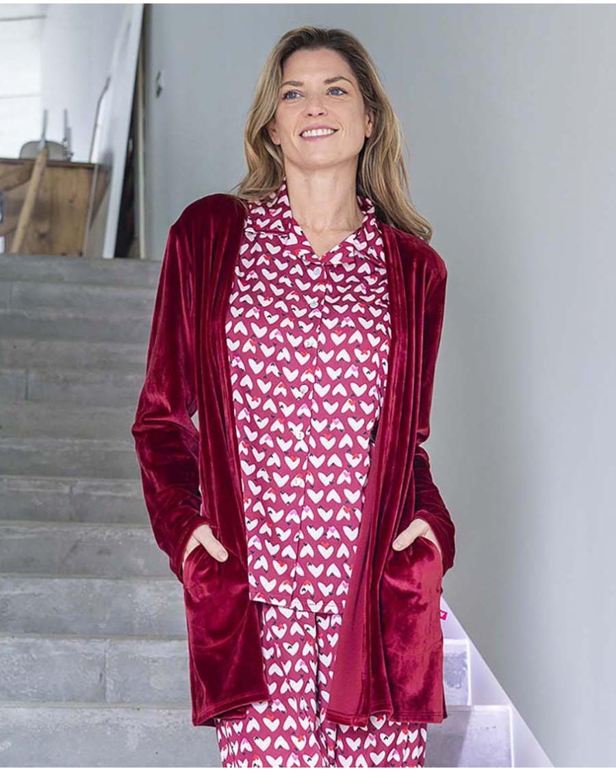 CÁRDIGAN DE TERCIOPELO CON BOLSILLOS