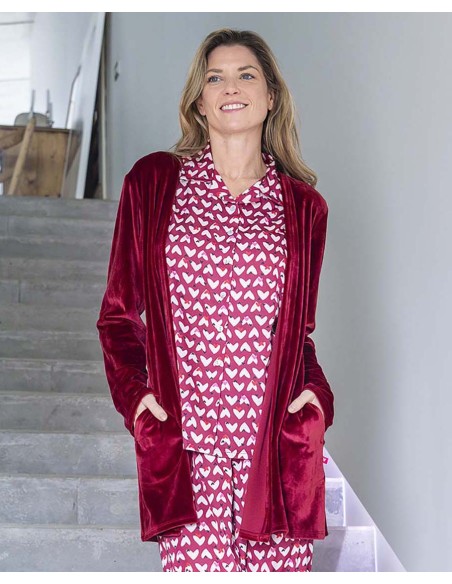 CÁRDIGAN DE TERCIOPELO CON BOLSILLOS CÁRDIGAN DE TERCIOPELO CON BOLSILLOS