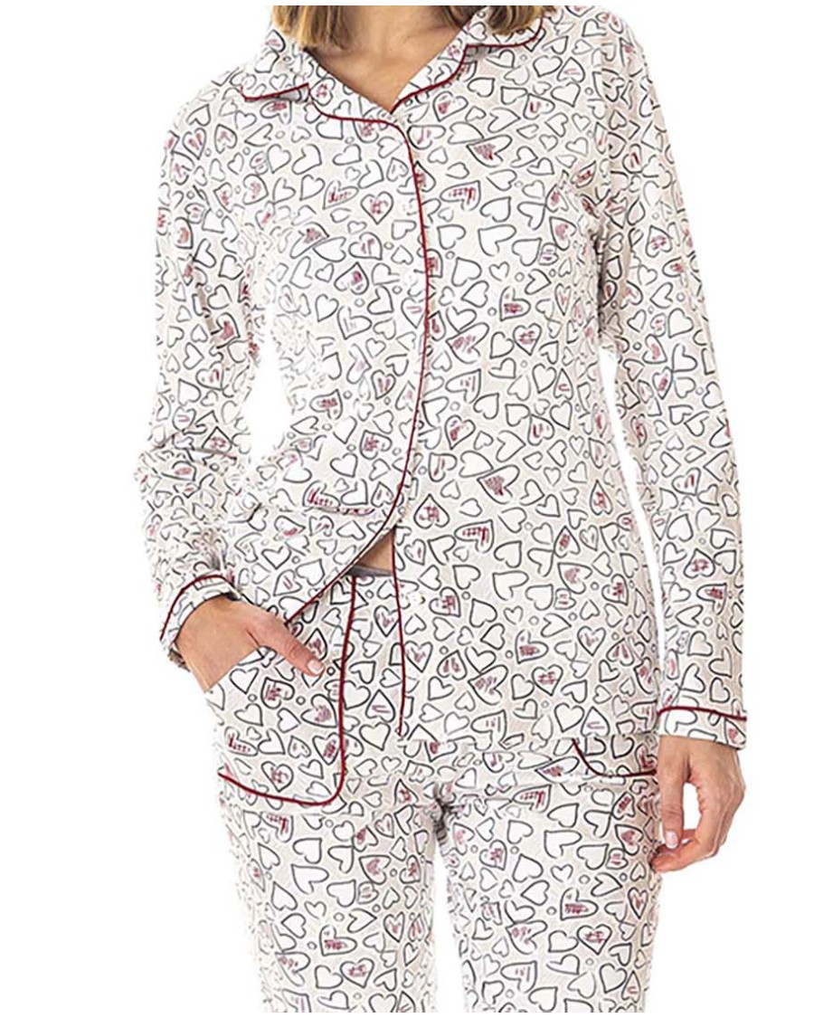 PIJAMA CAMISERO DE ALGODÓN ESTAMPADO