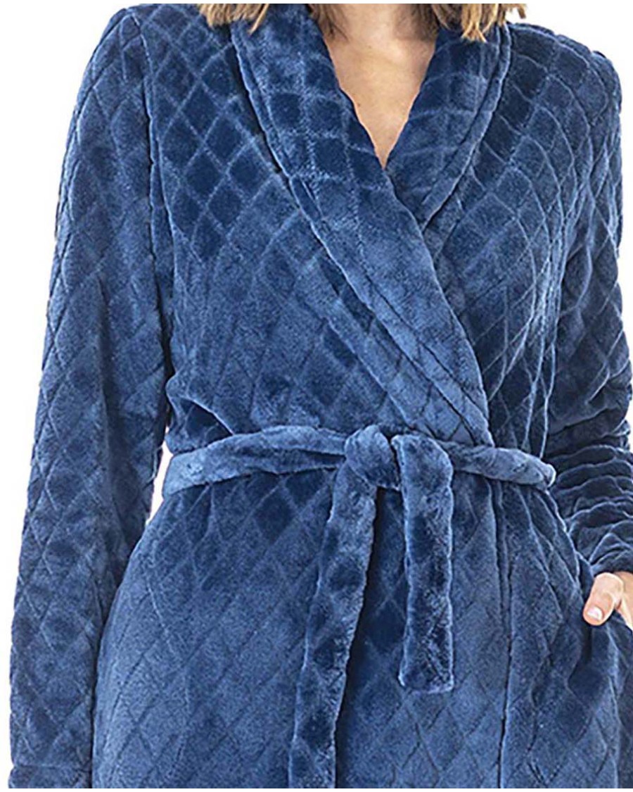 BATA SMOKING DE PELO ATERCIOPELADO LARGO 1