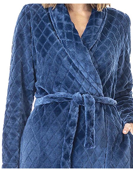 BATA SMOKING DE PELO ATERCIOPELADO LARGO 1 BATA SMOKING DE PELO ATERCIOPELADO LARGO 1