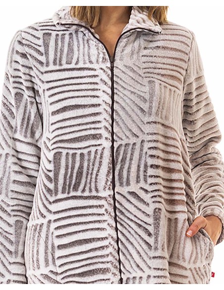 PARKA DE PELO ATERCIOPELADO EST.ABSTRACTO CON CREMALLERA PARKA DE PELO ATERCIOPELADO EST.ABSTRACTO CON CREMALLERA