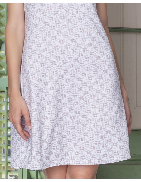 CAMISÓN  MANGA CORTA CON ENCAJE