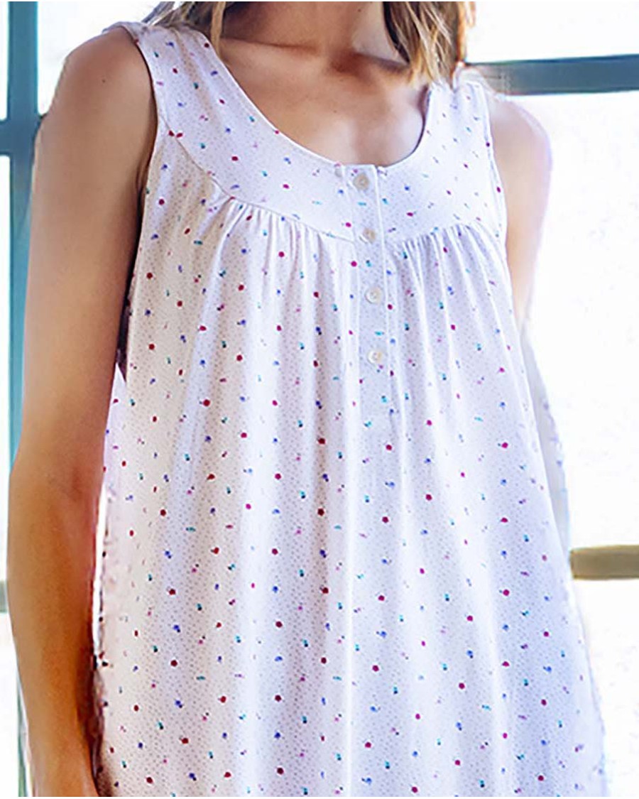 CAMISÓN SIN MANGA  TAPETA Y PECHERO CLASSICO
