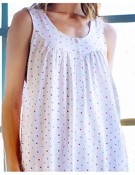 CAMISÓN SIN MANGA  TAPETA Y PECHERO CLASSICO