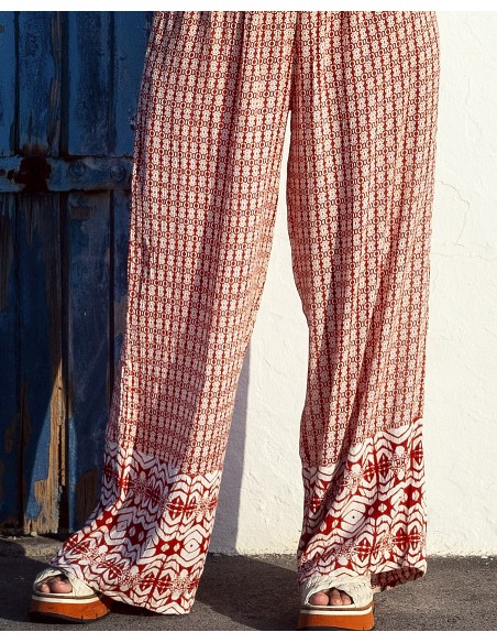 PANTALÓN ANCHO ESTAMPADO BOHEMIO