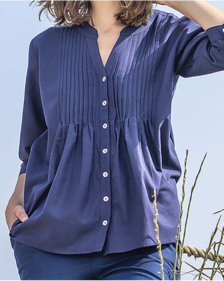 CAMISA MANGAS 3/4 BOHEMIO DE ALGODÓN