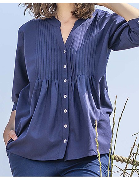 CAMISA MANGAS 3/4 BOHEMIO DE ALGODÓN