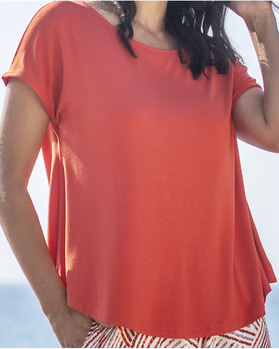 CAMISETA LISA MANGA JAPONESA MUJER