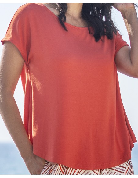 CAMISETA LISA MANGA JAPONESA MUJER