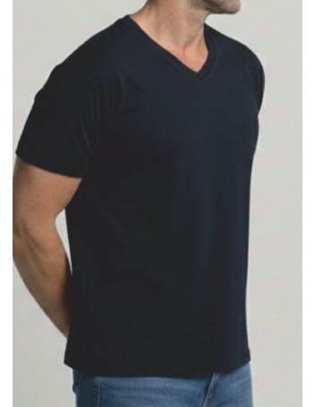 CAMISETA MANGA CORTA CUELLO PICO SIN COSTURAS