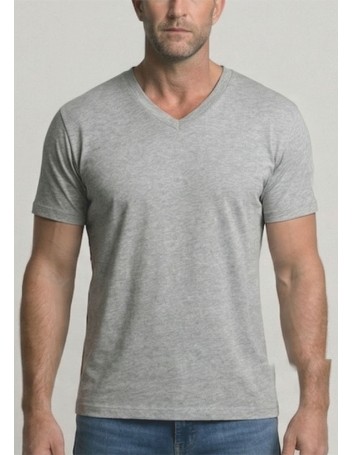CAMISETA MANGA CORTA CUELLO PICO SIN COSTURAS