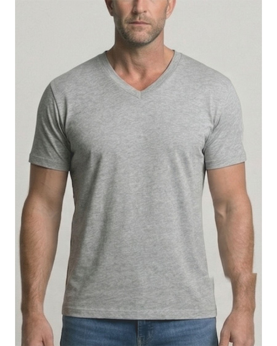 CAMISETA MANGA CORTA CUELLO PICO SIN COSTURAS